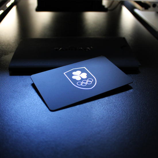 Black Matte PVC | Silver Print | Digital Business Card - Image 4